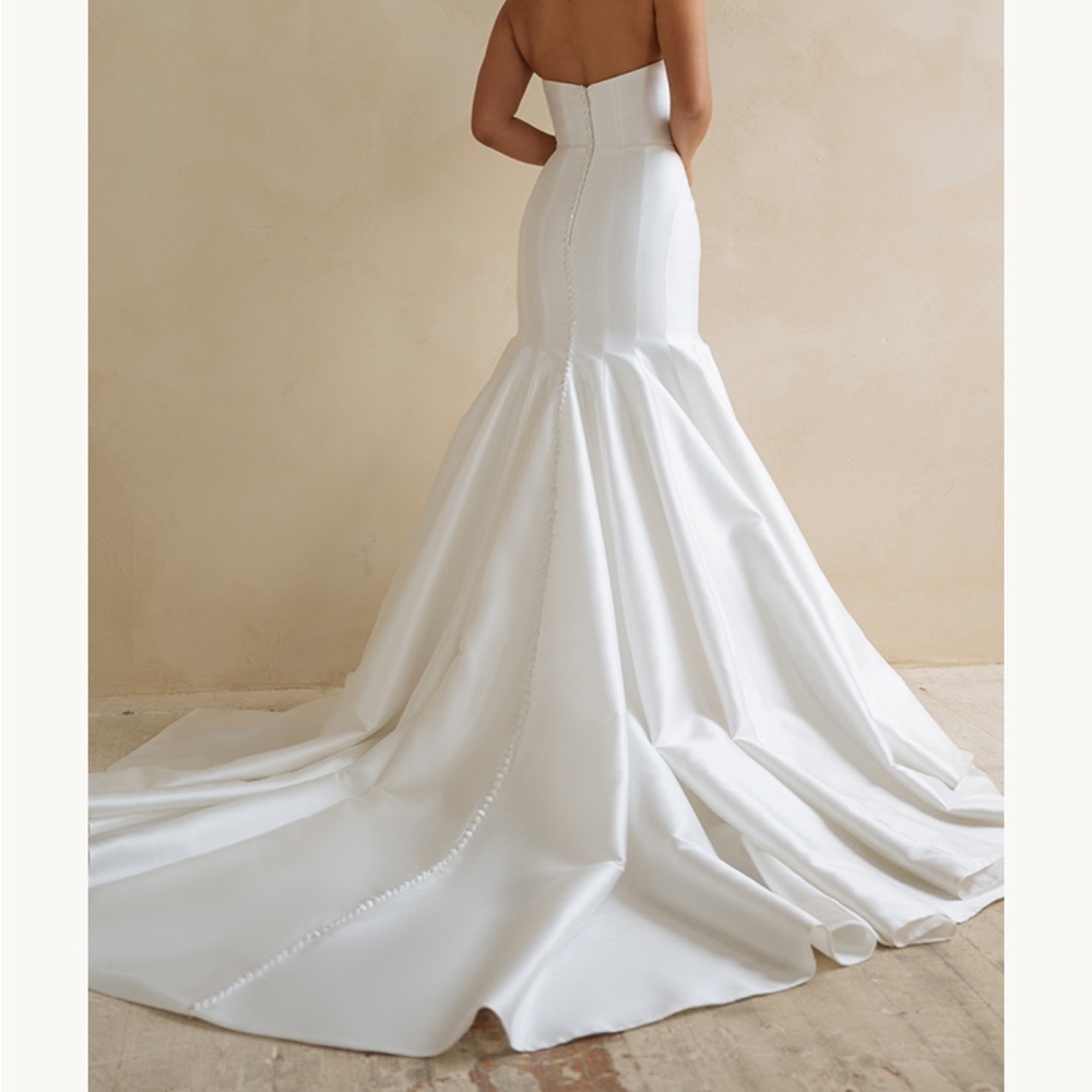 Jenny Yoo Classic White Strapless Wedding Dress (Lucia Wedding Dress) - Picture 2 of 11